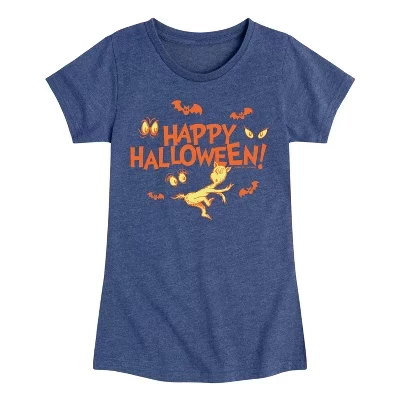 Облегающая футболка с коротким рукавом и рисунком Happy Halloween Eyes