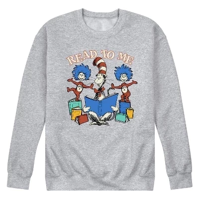 Мужской свитшот Dr. Seuss «Кот в шляпе» читай мне, серый