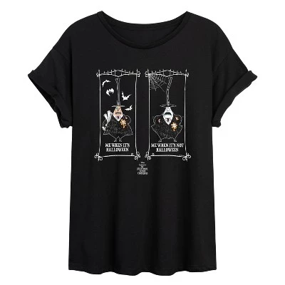Женская футболка с объемным рисунком When It's Halloween черного цвета