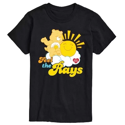 Мужская футболка Care Bears Feel The Rays, черная