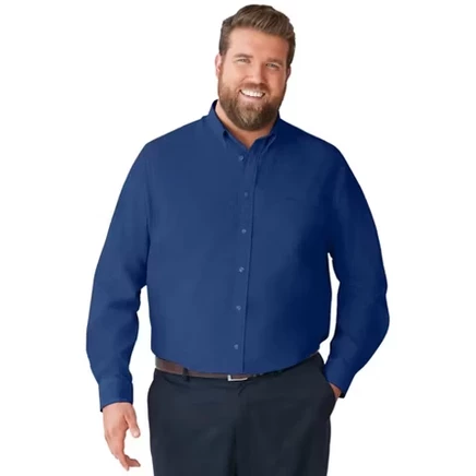 Tall Wrinkle-Free Long-Sleeve Dress Shirt Big 20 / 33-34 / midnight navy