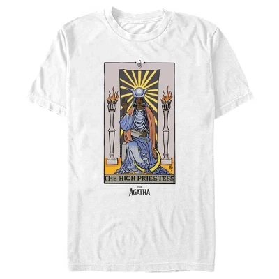 Мужская : Футболка Agatha All Along The High Priestess Card, белая