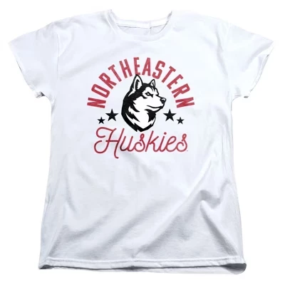 Женская футболка Northeastern University Huskies белого цвета