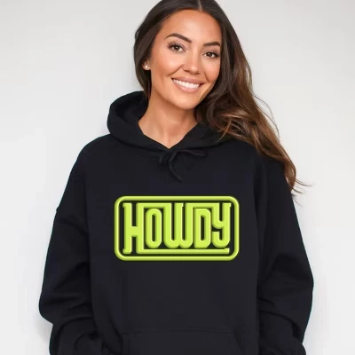 Женское худи Simply Sage Market «Howdy», тёмно-синее