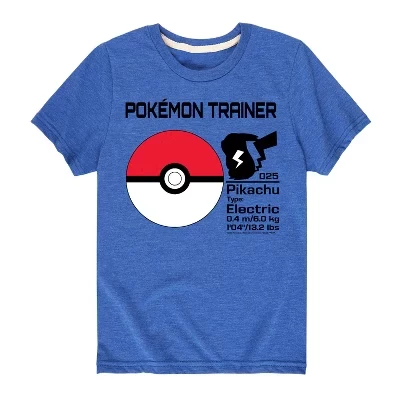 Футболка для мальчиков Pokemon «Тренер-покебол», синяя