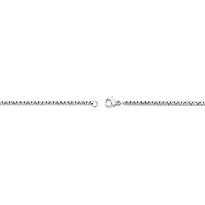 Мужская подвеска в виде креста из нержавеющей стали Metro Jewelry с 24-дюймовой круглой цепочкой-коробочкой - доступна в белом и золотом цветах