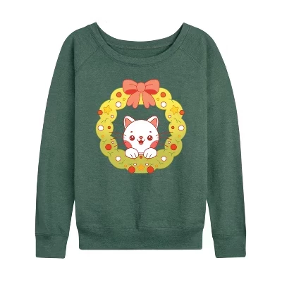 Женский лонгслив Instant Message Chibi Cat, можжевеловый