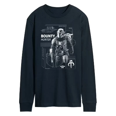 Мужская футболка с длинным рукавом и графическим рисунком Bounty Hunter Dark Digital