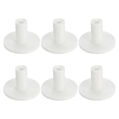 Ти для гольфа Unique Bargains Stable Rubber, 6 шт., белые