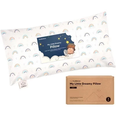 Подушка Buddy для малышей с наволочкой, подушка Buddy для малышей размером 10x18 см, Мягкая детская подушка для сна, путешествий, от 2 до 5 лет jolly rainbow