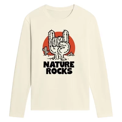 Мужской лонгслив Instant Message Nature Rocks, натуральный