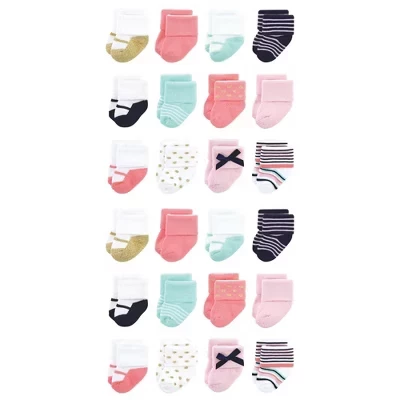 Детские носки Hudson Baby, 24 пары, коралловые с блеском