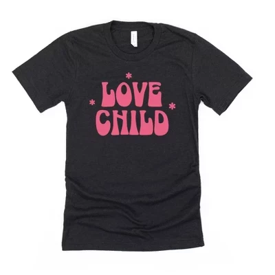 Футболка с коротким рукавом Love Child для девочек черного цвета