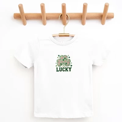 Молодежная футболка с коротким рукавом и графическим принтом в стиле пэчворк Lucky Varsity Coquette белого цвета