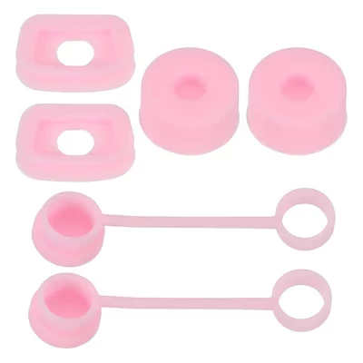 Reusable Dust-proof Silicone Spill Stopper for Straw Cup 6 Pcs pink