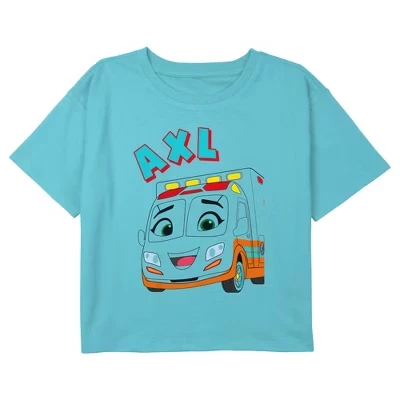Футболка для девочек Disney Firebuds Аксл, синяя
