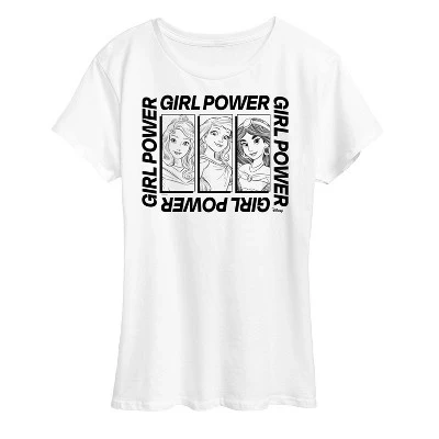 Женская футболка с коротким рукавом Girl Power Squared с графическим рисунком, белая
