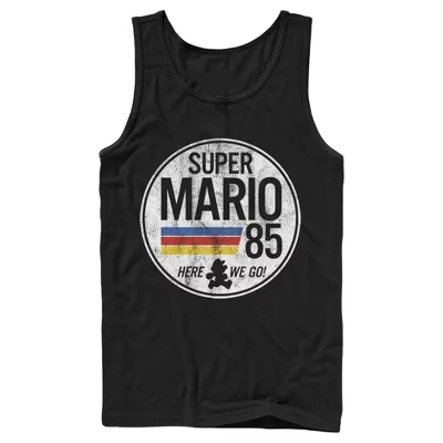 Мужская майка Nintendo Super Mario Retro Rainbow, черная