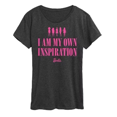 Женская футболка с коротким рукавом I Am My Own Inspiration с графическим рисунком heather charcoal