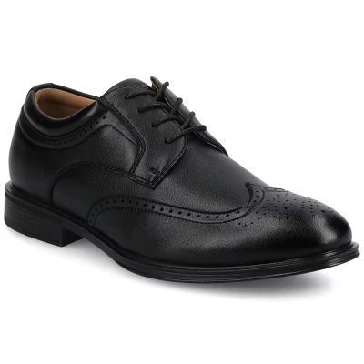 Мужские модельные туфли-оксфорды Vance Mens Cormac средней и широкой ширины Comfort Wingtip черный