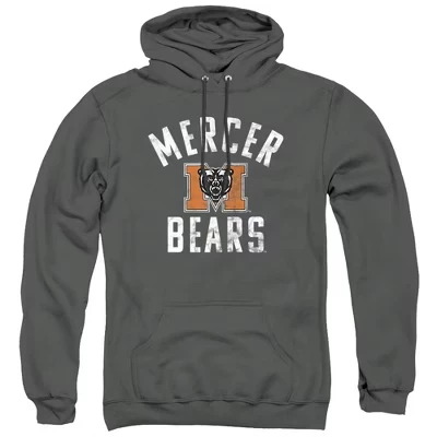 Толстовка с капюшоном для взрослых с официальным логотипом Mercer University Bears, черная