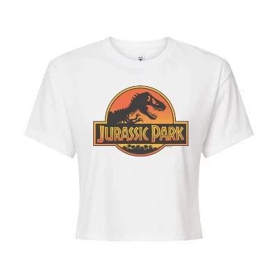 Женская укороченная футболка с графическим рисунком Sunset- Juniors Укороченная футболка с графическим рисунком белого цвета