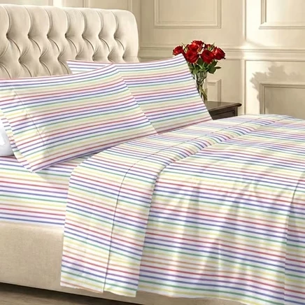 twin xl / rainbow stripe print