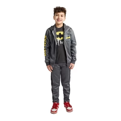 Футболка с капюшоном и джоггеры Gotham City Athletics для мальчика из 3 предметов, серый и черный