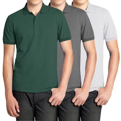 Мужская рубашка поло Galaxy Polo Avenue из пике с коротким рукавом-3 упаковки