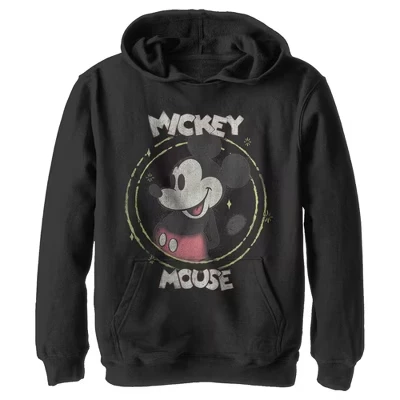 Мужская толстовка с капюшоном Disney Mickey Mouse Classic Circle Distressed черный