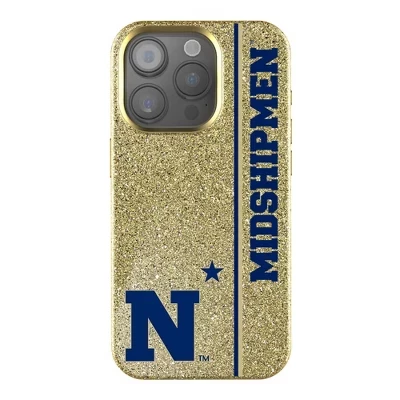 Боковая панель университетов NCAA AAC Gold Bling Cell Phone Case для гардемаринов военно-морской академии Apple iPhone