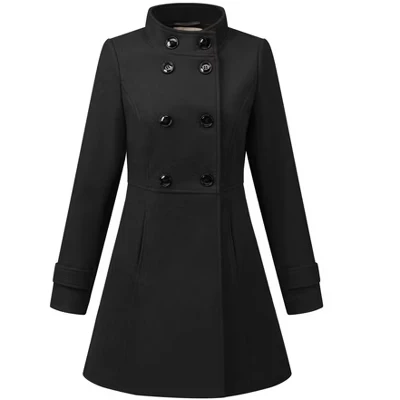 Женское пальто INSPIRE CHIC двубортное, черное