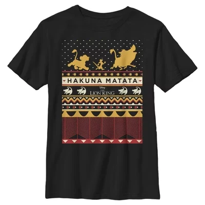 Футболка для мальчиков The Lion King Hakuna Matata, черная