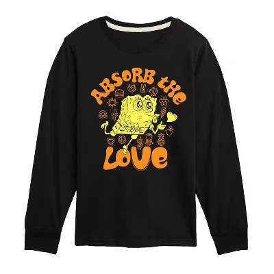 Футболка с длинным рукавом и рисунком Absorb The Love черного цвета