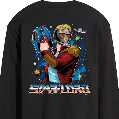 Men's - Guardians Of The Galaxy - Starlord Long Sleeve Graphic T-Shirt black