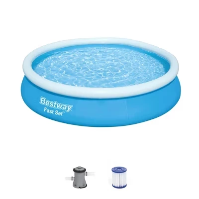 Надувной бассейн Bestway Fast Set с фильтром 330 GPH, синий
