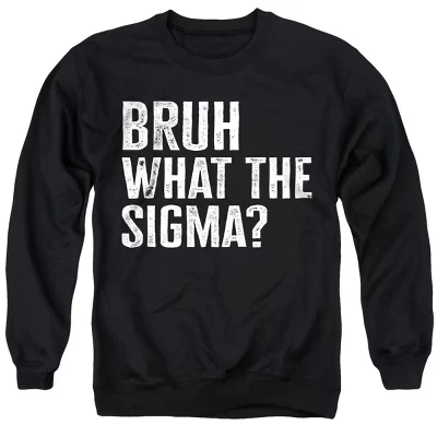 Мужская футболка What The Sigma? Черная толстовка с круглым вырезом