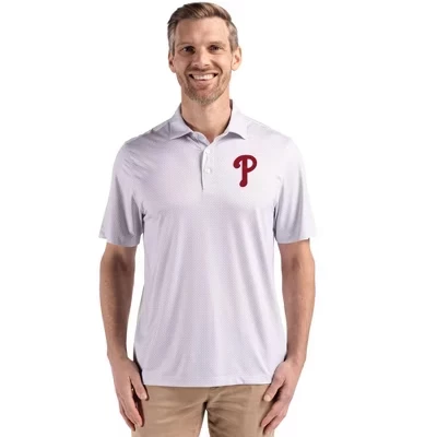 Мужское поло Cutter & Buck Pike Eco Phillies, серое