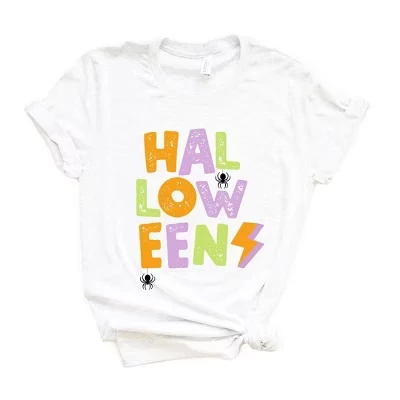 Женская футболка Simply Sage Market Halloween Lightning Bolt, белая