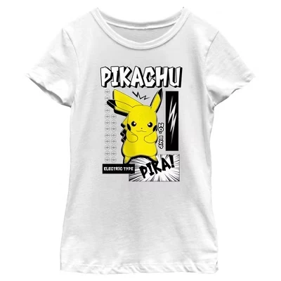 Футболка для девочек Pokemon Пикачу, белая