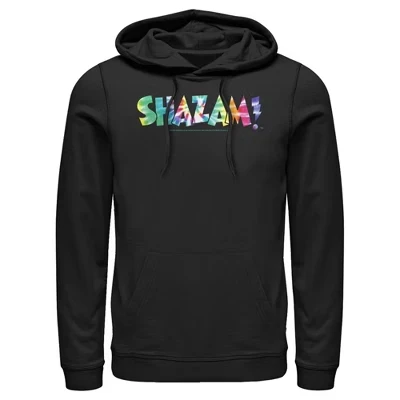Мужское худи Justice League Shazam, тай-дай, черное