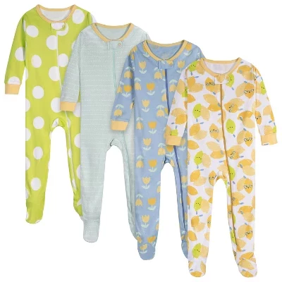 Комплект из 4 предметов для маленьких девочек Union Suits lemons