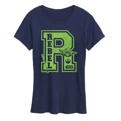 Женская футболка с коротким рукавом Yoda and friends Collegiate Rebel с графическим рисунком