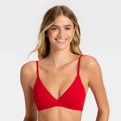 Женский бралетт Auden Luxe Stretch Triangle, красный