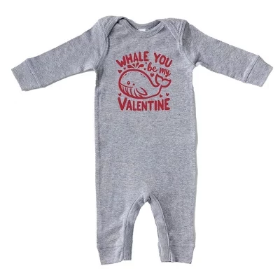 Детский комбинезон The Juniper Shop Valentines Whale, серый
