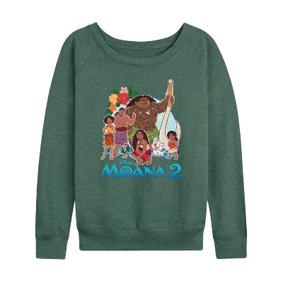 Женский лонгслив Moana с принтом, можжевеловый меланж