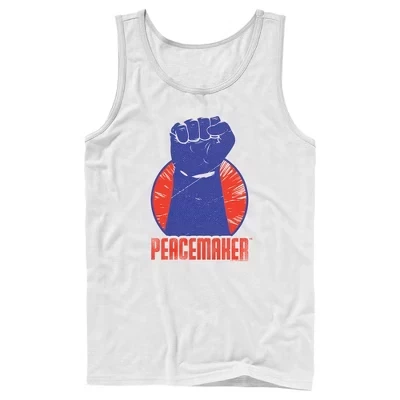 Мужская майка DC Comics Peacemaker, кулак, белая