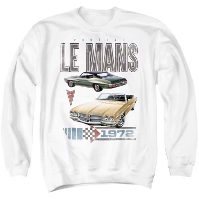 Мужская толстовка с круглым вырезом Pontiac Le Mans 72, белая