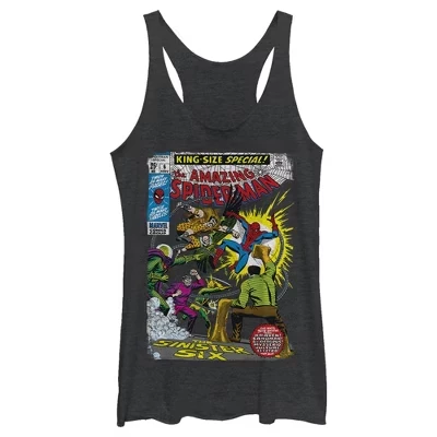 Женская майка Marvel Spider-Man Sinister Six, черная