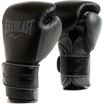 Боксерские перчатки Everlast Powerlock 2 Pro с липучкой, черные